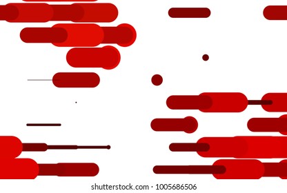 Light Red vector cover with rounded stripes. Shining colored illustration with rounded stripes. The template can be used as a background.