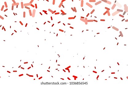 Light Red vector cover with rounded stripes. Capsules on blurred abstract background with gradient. Best design for your ad, poster, banner.