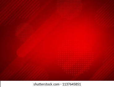 Light Red vector cover with rounded stripes, dots. Modern geometrical abstract illustration with sticks, dots. The pattern can be used for websites.