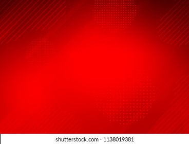 Light Red vector cover with rounded stripes, dots. Capsules on blurred abstract background with gradient dots. Smart design for your business advert.