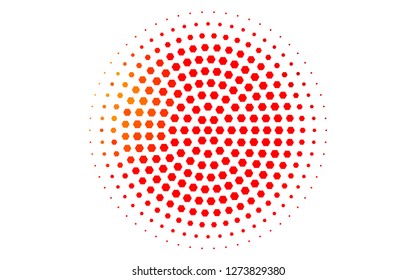 Light Red vector cover with set of hexagons. Illustration of colored hexagons on white surface. Pattern can be used for landing pages.