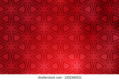 Light Red vector cover with small and big stars. Blurred decorative design in simple style with stars. Pattern for websites, landing pages.