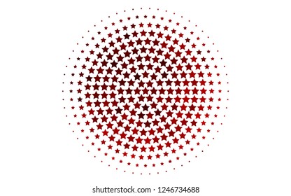 Light Red vector cover with small and big stars. Shining colored illustration with stars. The pattern can be used for websites.