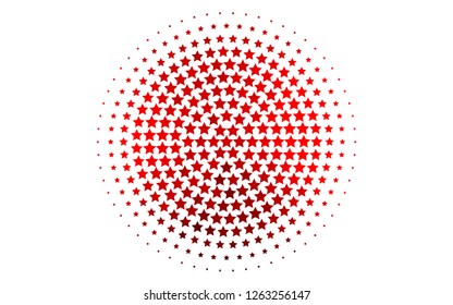 Light Red vector cover with small and big stars. Glitter abstract illustration with colored stars. Smart design for your business advert.
