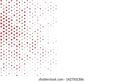 Light Red vector cover with small and big stars. Glitter abstract illustration with colored stars. Best design for your ad, poster, banner.