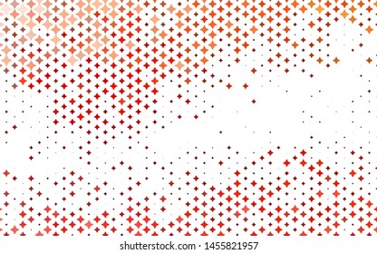 Light Red vector cover with small and big stars. Decorative shining illustration with stars on abstract template. Best design for your ad, poster, banner.