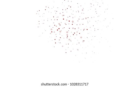 Light Red vector  cover with spots. Illustration with set of shining colorful abstract circles. Pattern can be used as texture of water, rain drops.