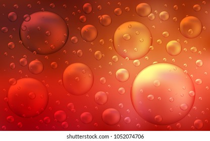 Light Red vector cover with spots. Glitter abstract illustration with blurred drops of rain. The pattern can be used for ads, leaflets of liquid.