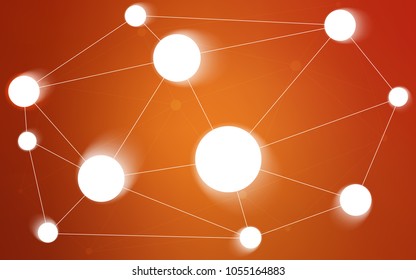 Light Red vector cover with spots, lines. Illustration with set of colorful abstract circles and lines. New design for ad, poster, banner of your website.