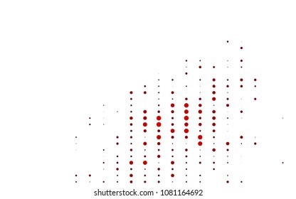 Light Red vector  cover with spots. Blurred decorative design in abstract style with bubbles. The pattern can be used for ads, leaflets of liquid.