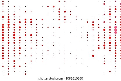 Light Red vector  cover with spots. Illustration with set of shining colorful abstract circles. The pattern can be used for aqua ad, booklets.