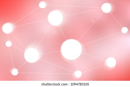 Light Red vector cover with spots, lines. Modern abstract colorful illustration with spheres and lines. New design for ad, poster, banner of your website.