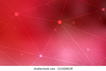 Light Red vector cover with spots, lines. Colorful illustration with circles and lines in futuristic style. Pattern can be used for ads, leaflets.