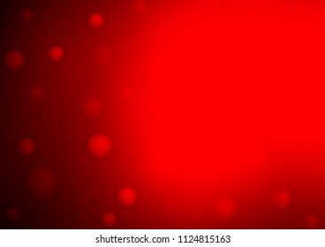 Light Red vector cover with spots. Glitter abstract illustration with blurred drops of rain. New design for ad, poster, banner of your website.