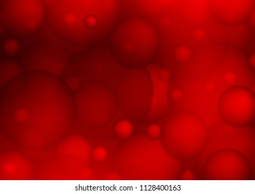 Light Red vector cover with spots. Glitter abstract illustration with blurred drops of rain. Pattern can be used as texture of water, rain drops.