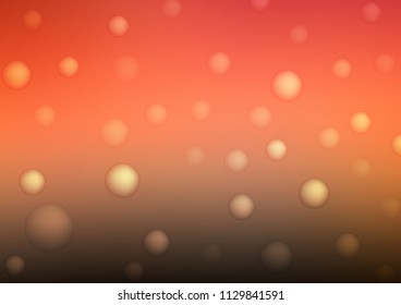 Light Red vector cover with spots. Illustration with set of shining colorful abstract circles. New design for ad, poster, banner of your website.