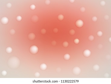 Light Red vector cover with spots. Abstract illustration with colored bubbles in nature style. The pattern can be used for beautiful websites.