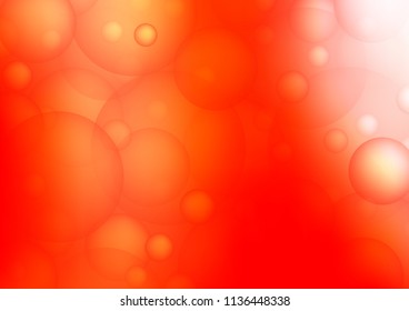 Light Red vector cover with spots. Blurred bubbles on abstract background with colorful gradient. Beautiful design for your business natural advert.