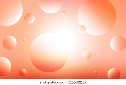 Light Red vector cover with spots. Beautiful colored illustration with blurred circles in nature style. Pattern can be used for ads, leaflets.