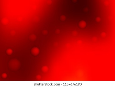 Light Red vector cover with spots. Abstract illustration with colored bubbles in nature style. The pattern can be used for ads, leaflets of liquid.