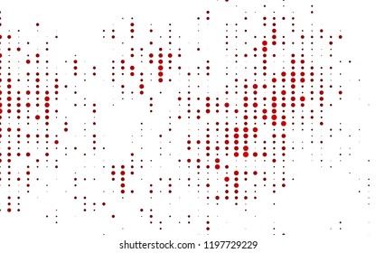 Light Red vector cover with spots. Illustration with set of shining colorful abstract circles. Template for your brand book.