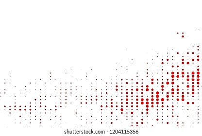 Light Red vector cover with spots. Beautiful colored illustration with blurred circles in nature style. Pattern for ads, booklets.