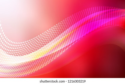 Light Red vector cover with spots, lines. Modern abstract colorful illustration with spheres and lines. Pattern for beautiful websites.