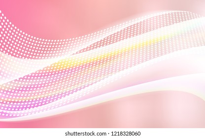 Light Red vector cover with spots, lines. Decorative design in abstract style with triangle structure. Trendy design for wallpaper, fabric makers.