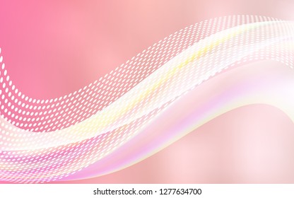Light Red vector cover with spots, lines. Design with connection of dots and lines on colorful background. Pattern for futuristic ad, booklets.