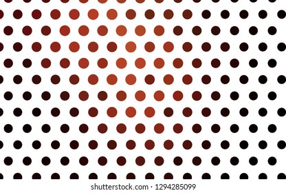 Light Red vector cover with spots. Illustration with set of shining colorful abstract circles. Pattern for ads, leaflets.