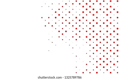Light Red vector cover with spots. Glitter abstract illustration with blurred drops of rain. Design for posters, banners.