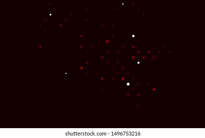 Light Red vector cover with spots. Beautiful colored illustration with blurred circles in nature style. Pattern for ads, booklets.