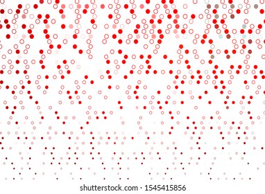 Light Red vector cover with spots. Blurred decorative design in abstract style with bubbles. Design for business adverts.