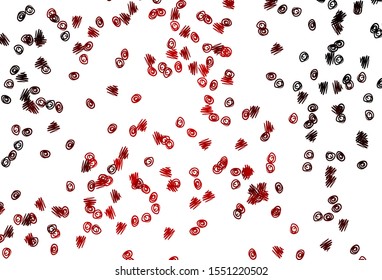 Light Red vector cover with spots. Blurred bubbles on abstract background with colorful gradient. Pattern of water, rain drops.