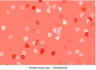 Light Red vector cover with spots. Illustration with set of shining colorful abstract circles. Completely new template for your brand book.