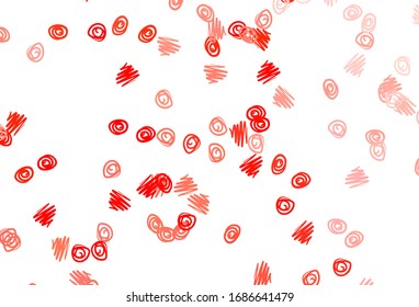 Light Red vector cover with spots. Illustration with set of shining colorful abstract circles. Completely new template for your brand book.