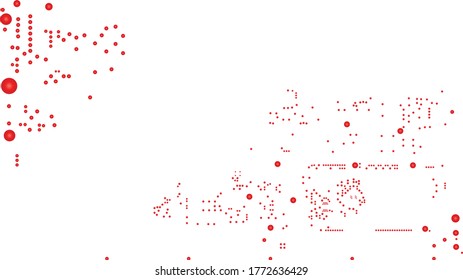 Light red vector cover with spots. Abstract illustration with colored bubbles in nature style. Pattern for beautiful websites.