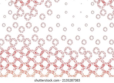 Light red vector cover with spots. Glitter abstract illustration with blurred drops of rain. Design for posters, banners.
