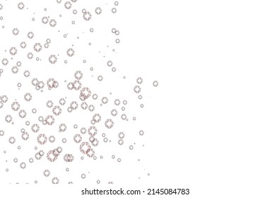 Light Red vector cover with spots. Illustration with set of shining colorful abstract circles. Template for your brand book.