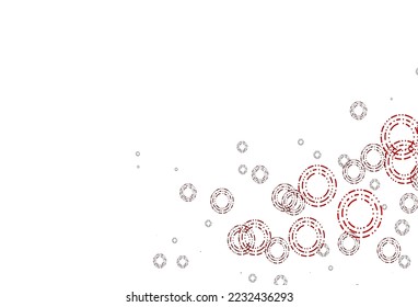 Light Red vector cover with spots. Blurred bubbles on abstract background with colorful gradient. Template for your brand book.