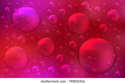 Light Red vector cover with spots. Blurred bubbles on abstract background with colorful gradient. The pattern can be used for aqua ad, booklets.