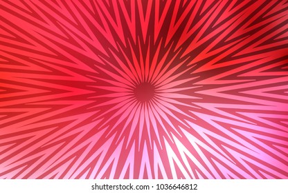 Light Red vector cover with stright stripes. Glitter abstract illustration with colored sticks. Smart design for your business advert.