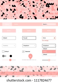 Light Red vector design ui kit with dots. Decorative ui kit design in abstract style with colorful dots. This template you can use for landing pages.