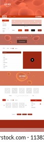 Light Red vector design ui kit with curved circles. Colorful abstract illustration with gradient lines. Beautiful layout for websites, landing pages.