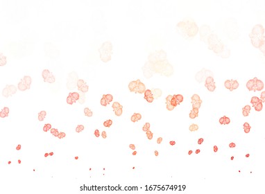 Light Red vector doodle backdrop with flowers. Glitter abstract illustration with flowers. Textured pattern for websites, banners.