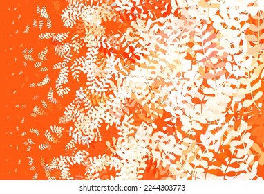 Light Red vector doodle backdrop with leaves. New colorful illustration in doodle style with leaves. A new texture for your wallpaper design.