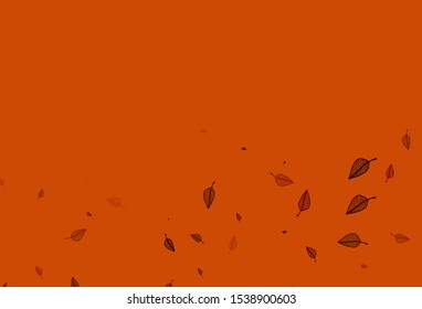 Light Red vector doodle background. Brand new colorful illustration in modern style with leaves. Brand new style for your business design.