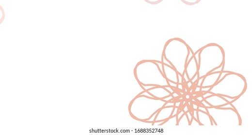 Light Red vector doodle background with flowers. Simple design with flowers on abstarct background. Brand new business design.