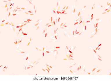 Light Red vector doodle background with leaves. Shining colored illustration with leaves in doodle style. A new texture for your wallpaper design.
