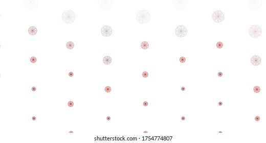 Light red vector doodle background with flowers. Modern design with gradient Flowers on abstract background. Pattern for women day promotion.